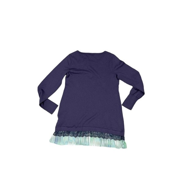 LOGO Lori Goldstein Layered Look Cotton Cashmere Top Size XSP - Picture 3 of 7